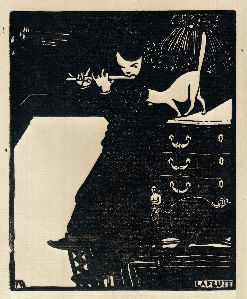 De fluit door Felix Edouard Vallotton