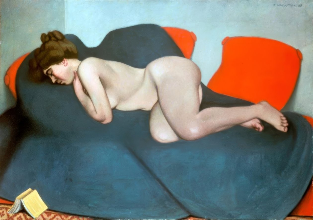 De slaap, 1908 door Felix Edouard Vallotton