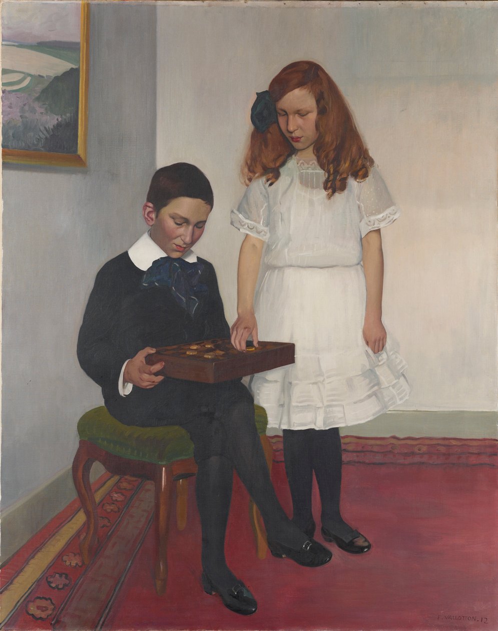 Les Enfants Hahnloser door Felix Edouard Vallotton