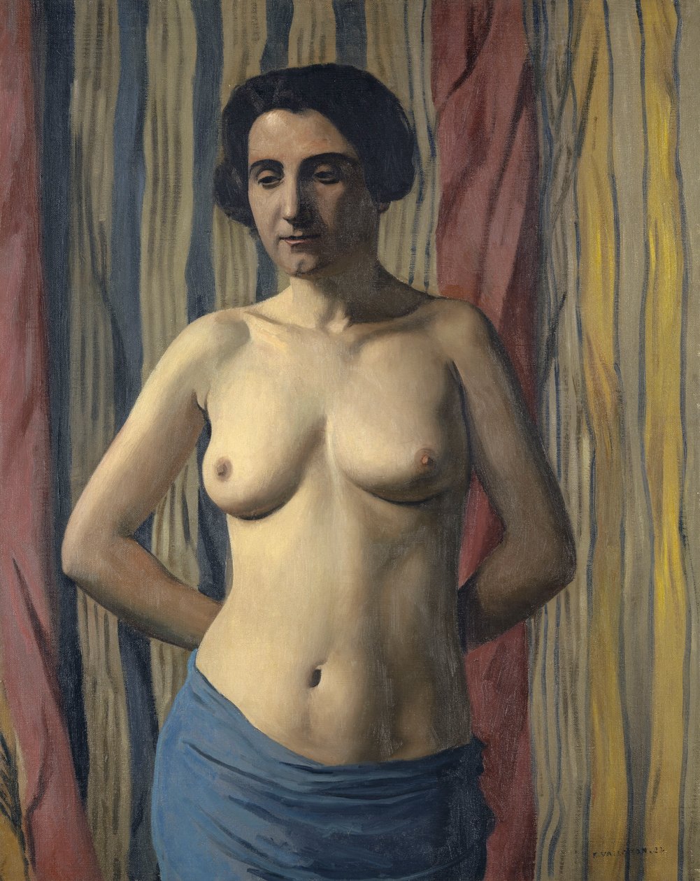Naakt met Blauwe Sjerp door Felix Edouard Vallotton