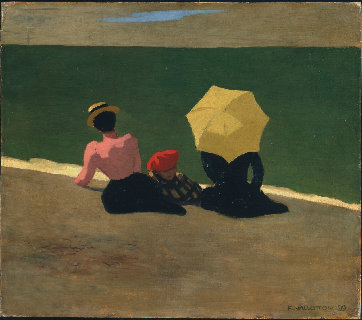 Op het strand, 1899 door Felix Edouard Vallotton