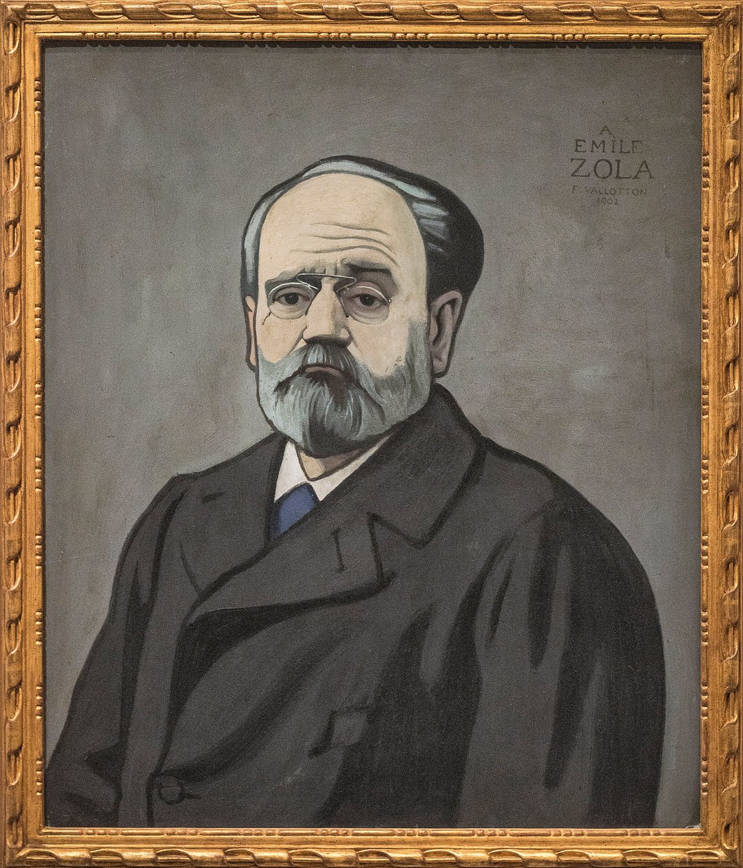 Portret van Emile Zola door Felix Edouard Vallotton