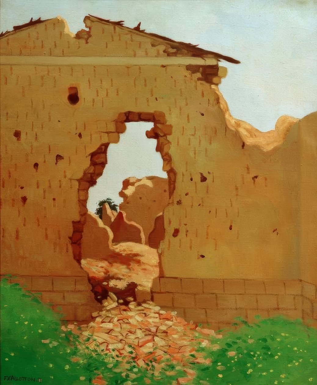 Ruïnes in Souain door Felix Edouard Vallotton