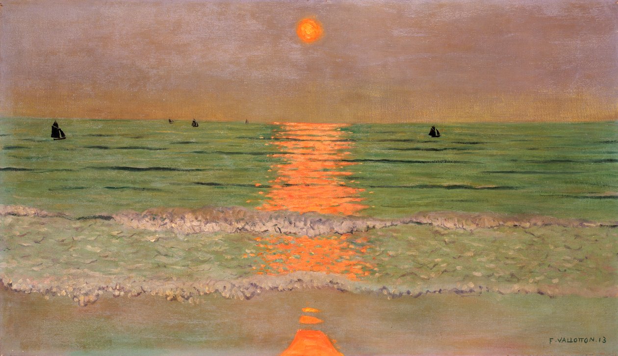 Zonsondergang, 1913 door Felix Edouard Vallotton