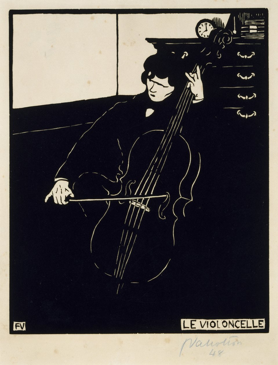 De cello door Felix Edouard Vallotton
