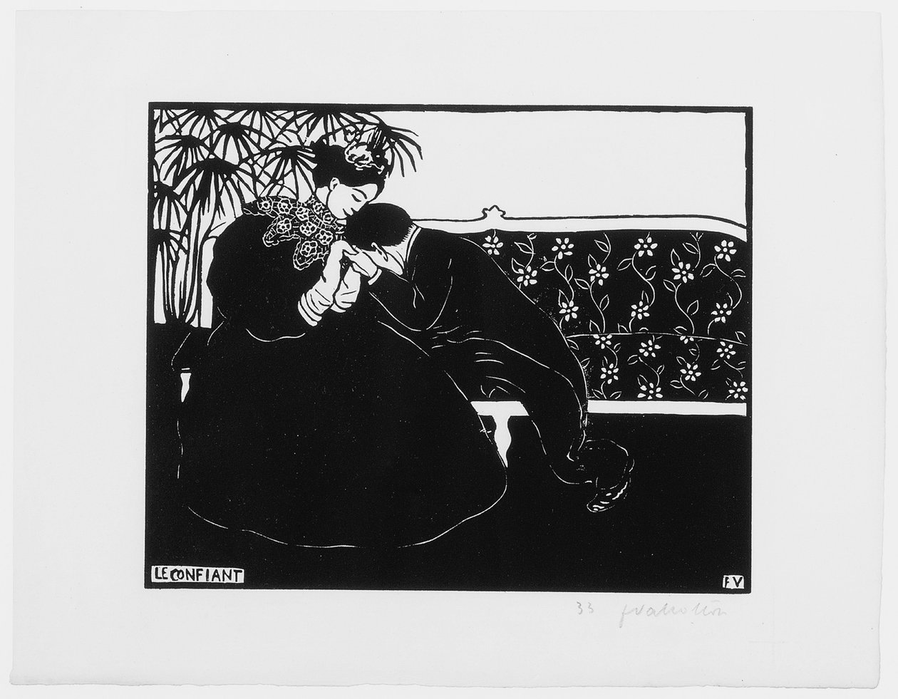 De vertrouwelinge, 1895 door Felix Edouard Vallotton