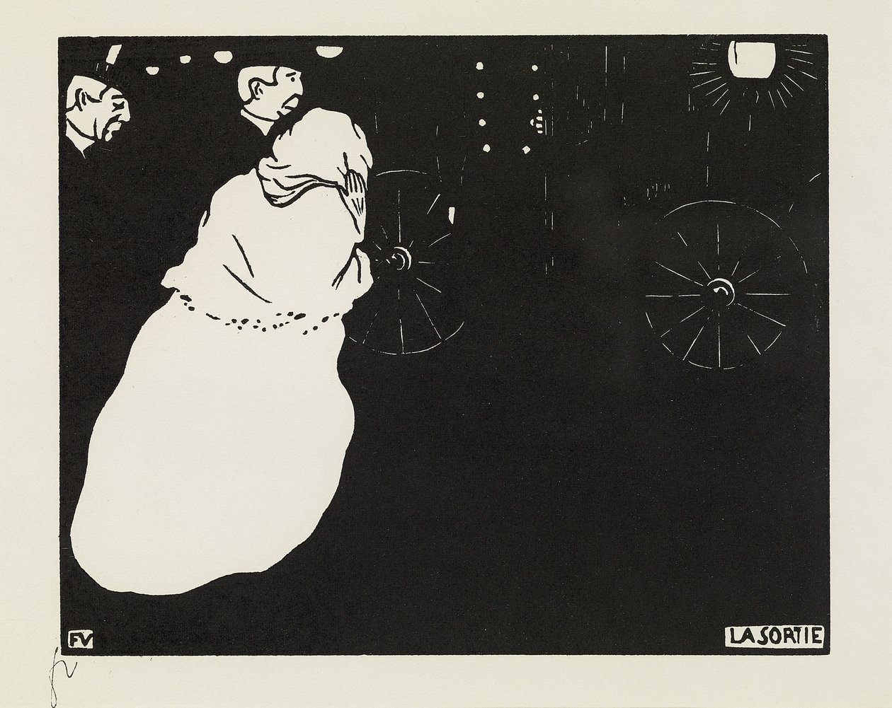 Het vertrek, 1895 door Felix Edouard Vallotton