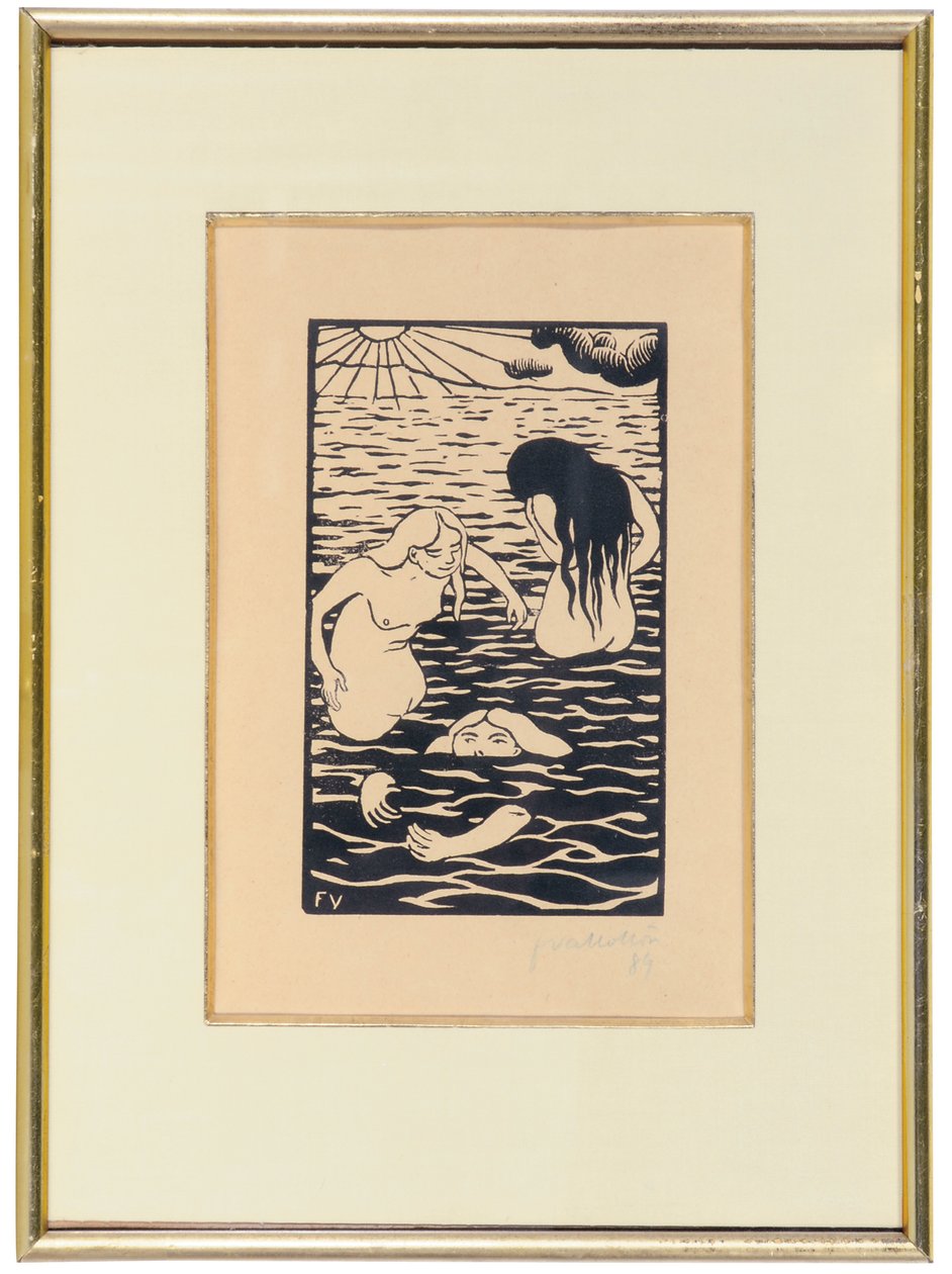 Drie Baders door Felix Edouard Vallotton
