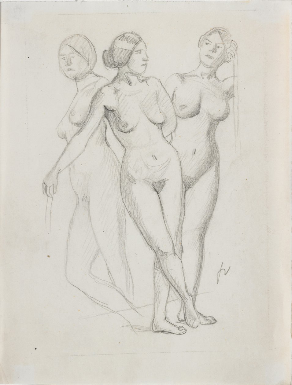 Drie Gratiën, studie door Felix Edouard Vallotton