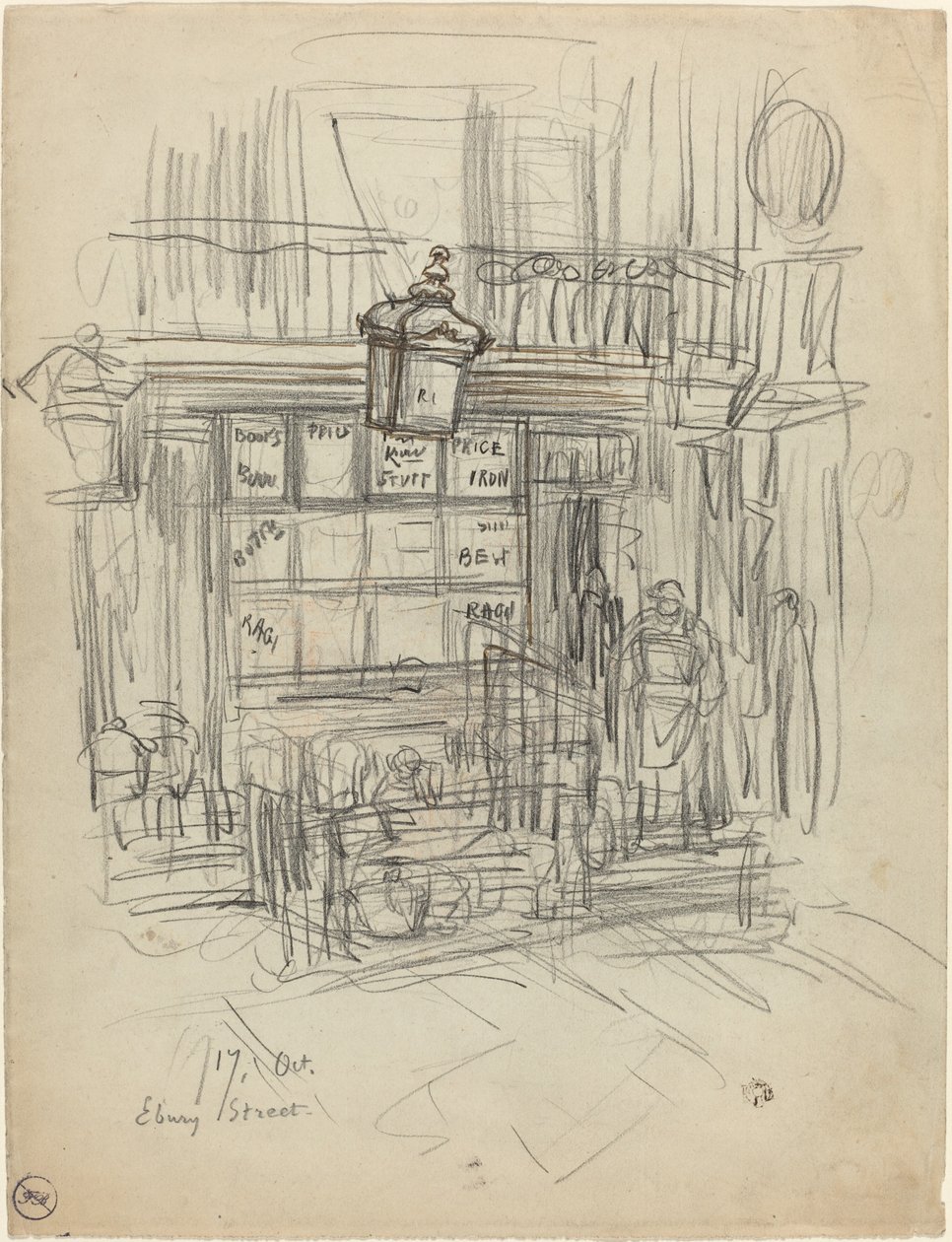 Ebury Street door Felix Hilaire Buhot