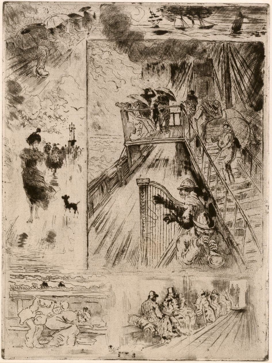 La Traversée door Felix Hilaire Buhot
