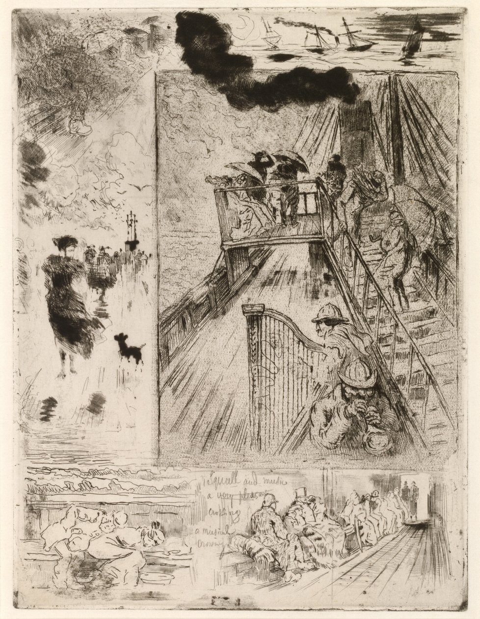 De overtocht (La Traversee) door Felix Hilaire Buhot