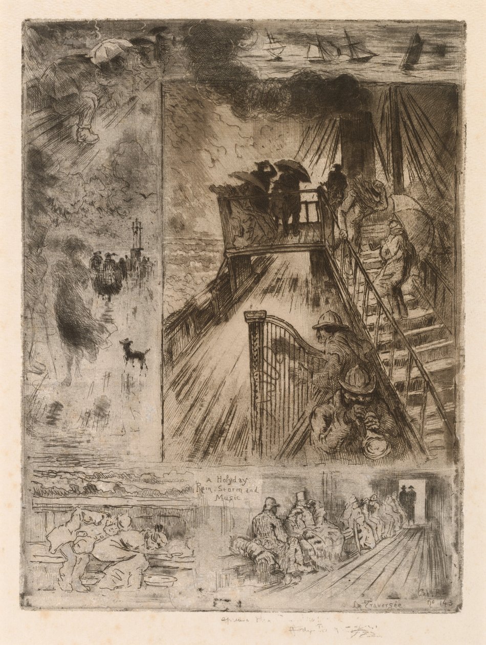 La Traversée De Oversteek, 1879-1885 door Felix Hilaire Buhot