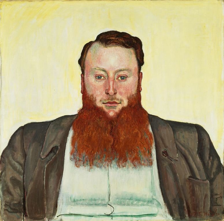 Portret van beeldhouwer James Vibert door Ferdinand Hodler