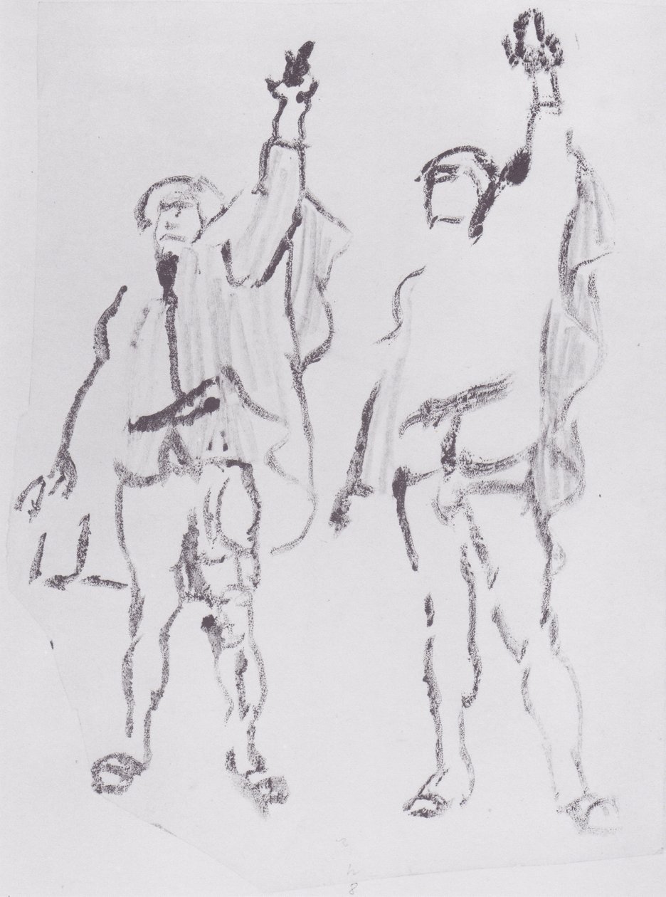 Twee Zwerenden door Ferdinand Hodler