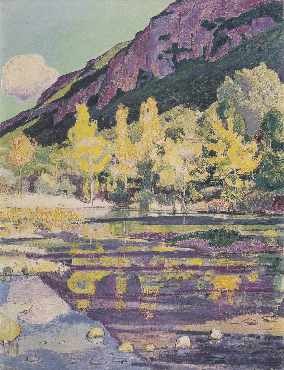 Aan de Voet van de Petit Salève door Ferdinand Hodler