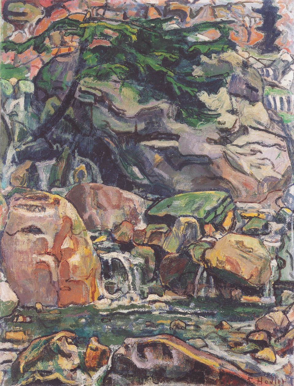 Bergbeek bij Beatenberg door Ferdinand Hodler