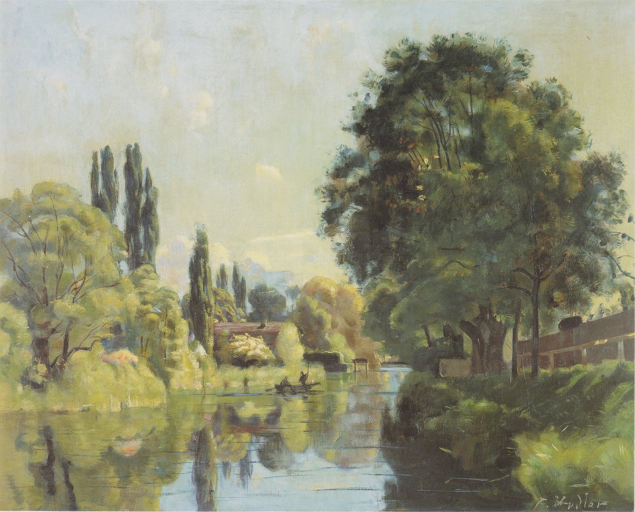 Het Aarekanaal bij Thun door Ferdinand Hodler