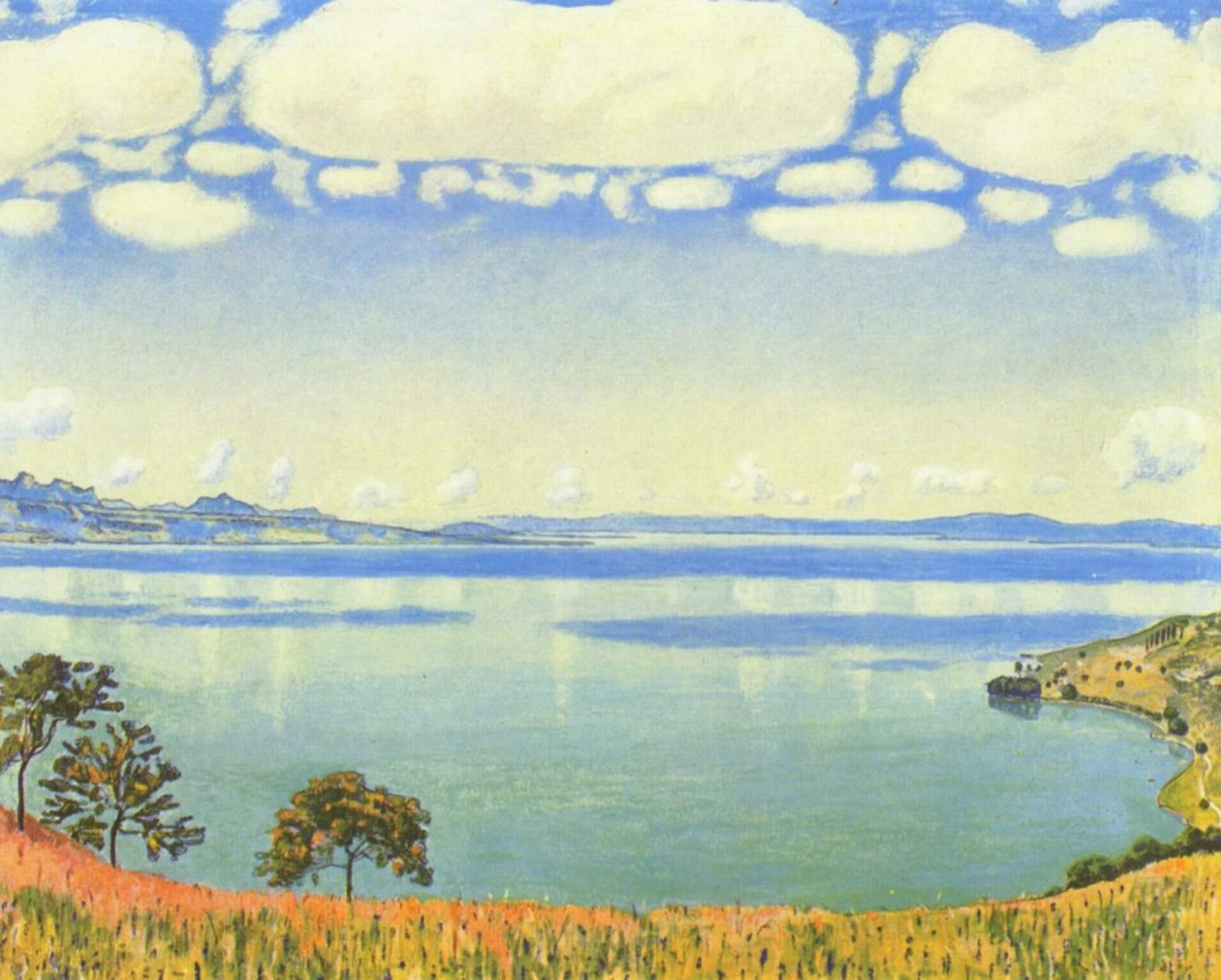 Het Meer van Genève vanuit Chexbres door Ferdinand Hodler