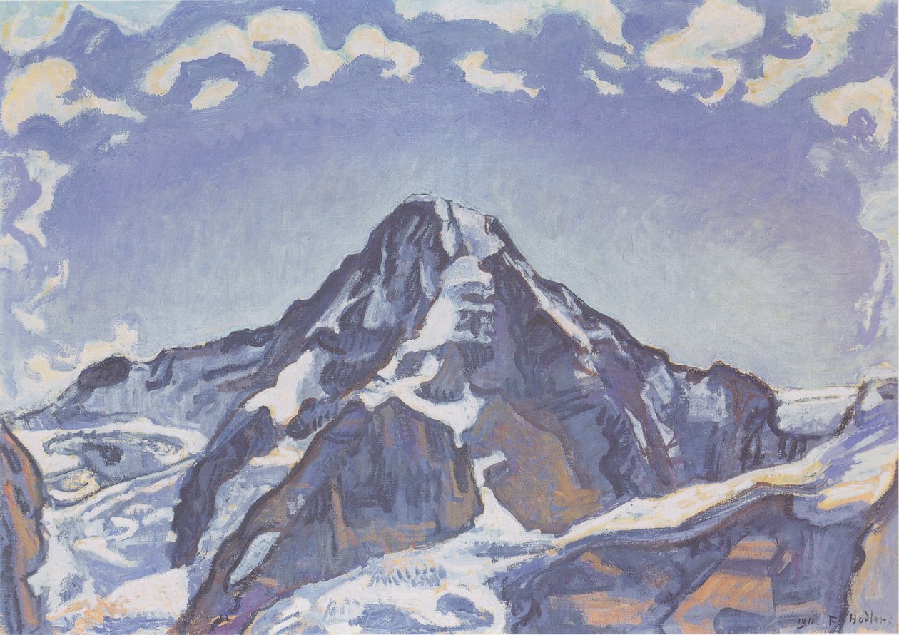 De Monnik met wolken door Ferdinand Hodler