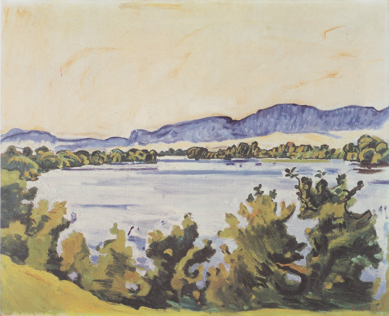De Aare bij Solothurn door Ferdinand Hodler