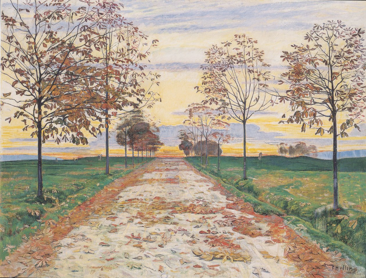 Herfstavond door Ferdinand Hodler