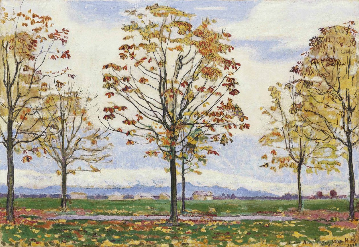 Kastanjelaan bij Biberist door Ferdinand Hodler