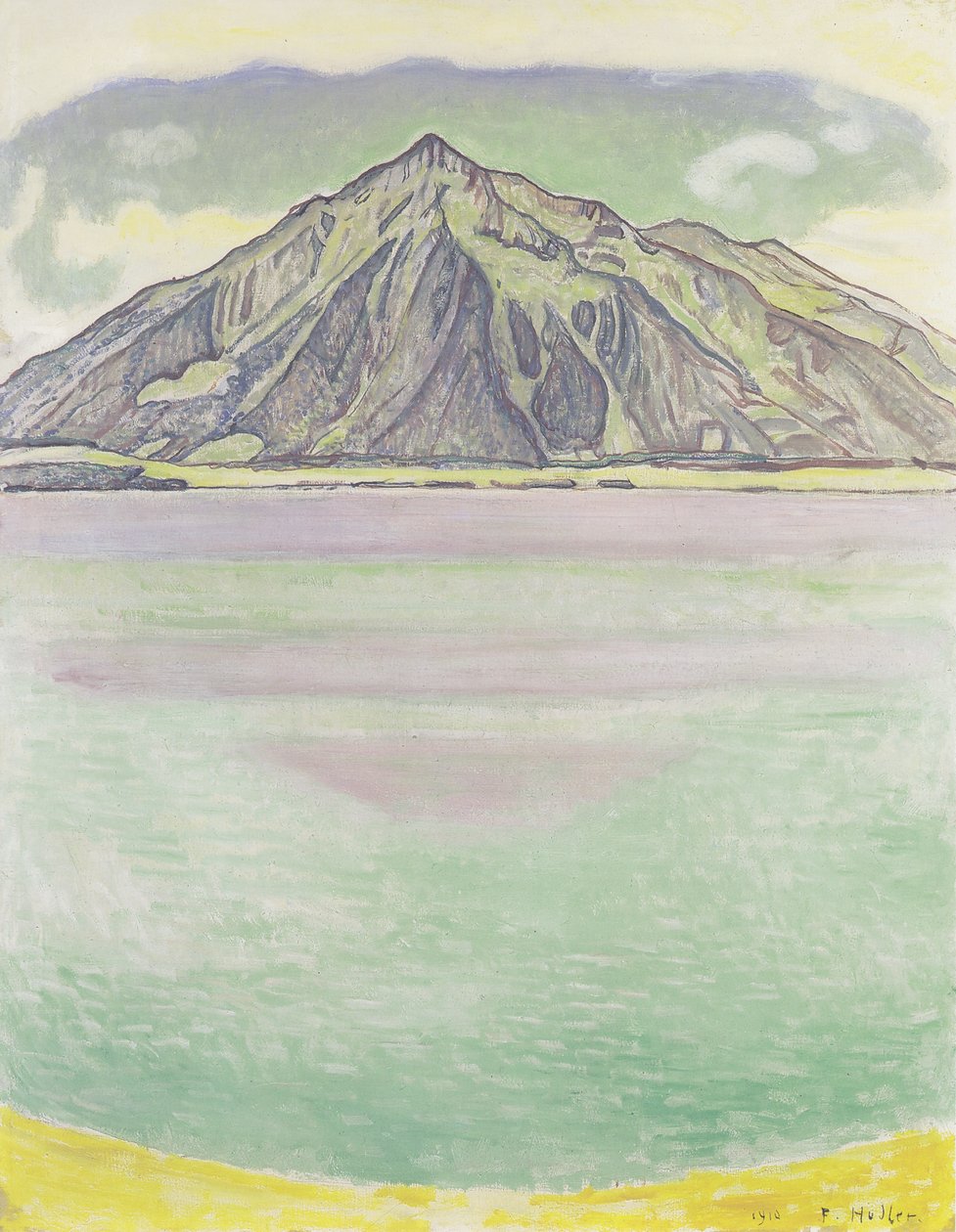 Meer van Thun met Niesen door Ferdinand Hodler