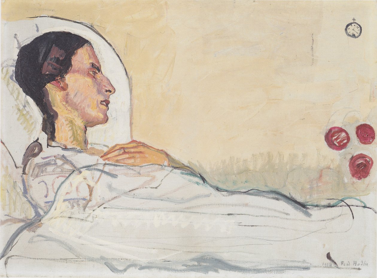 Valentine Godé-Darel in het Ziekenbed door Ferdinand Hodler