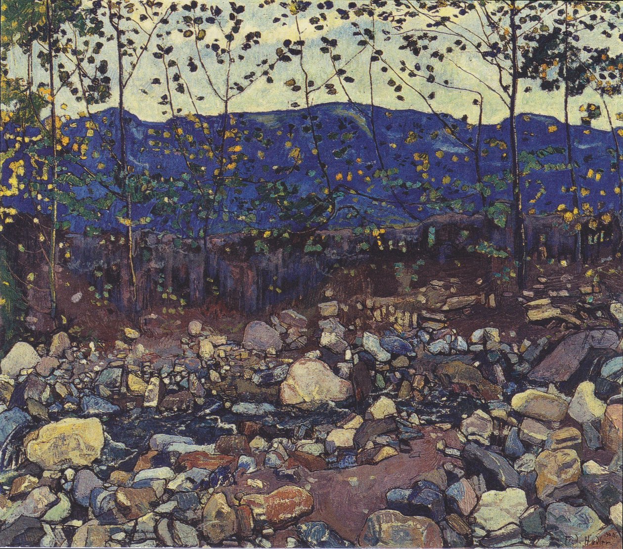 Bergbeek bij Leissingen door Ferdinand Hodler