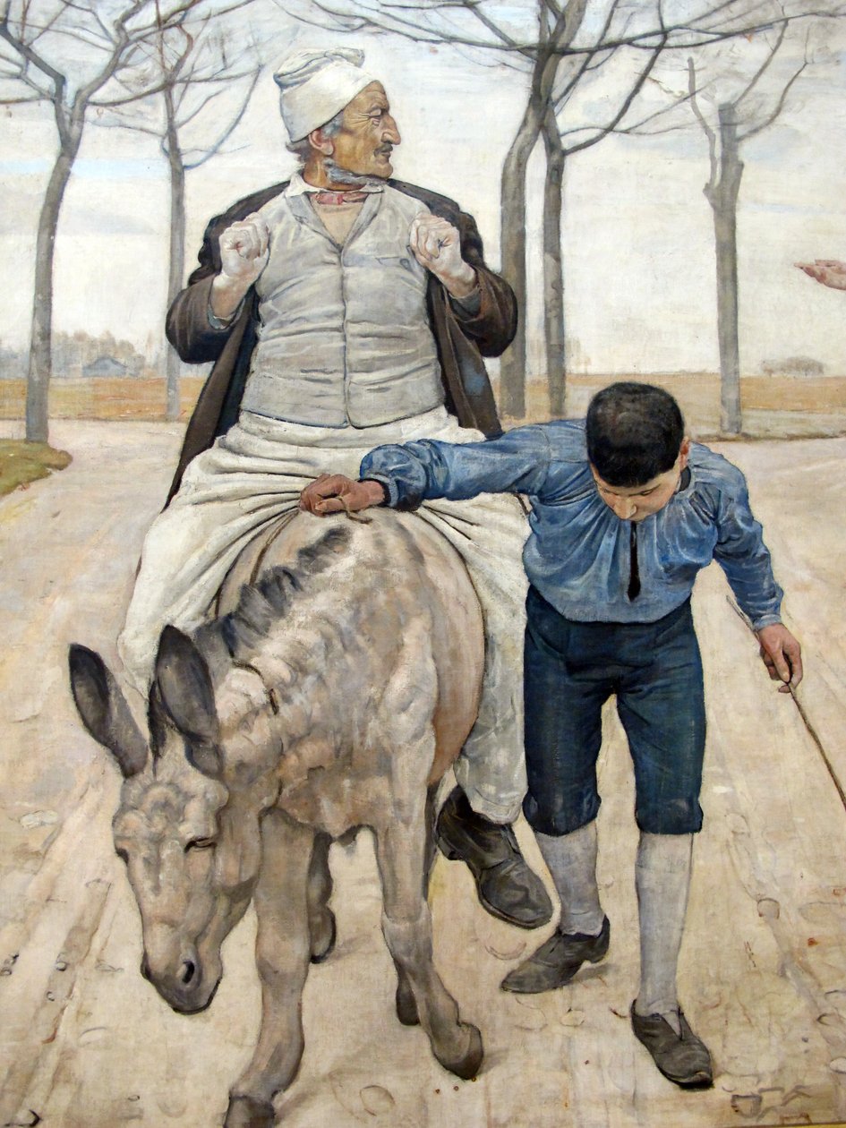 De molenaar, zijn zoon en de ezel door Ferdinand Hodler