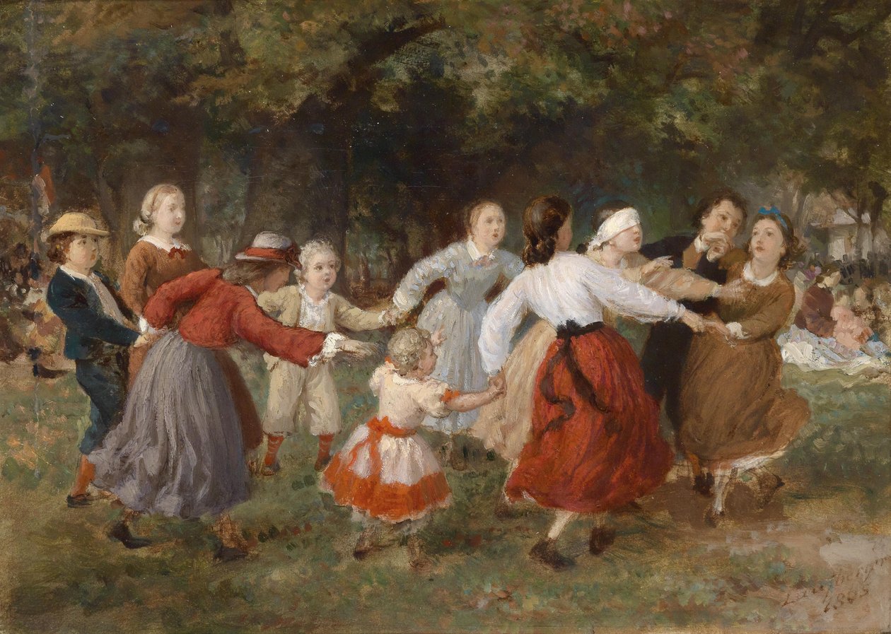Het Blindemannenspel door Ferdinand Laufberger