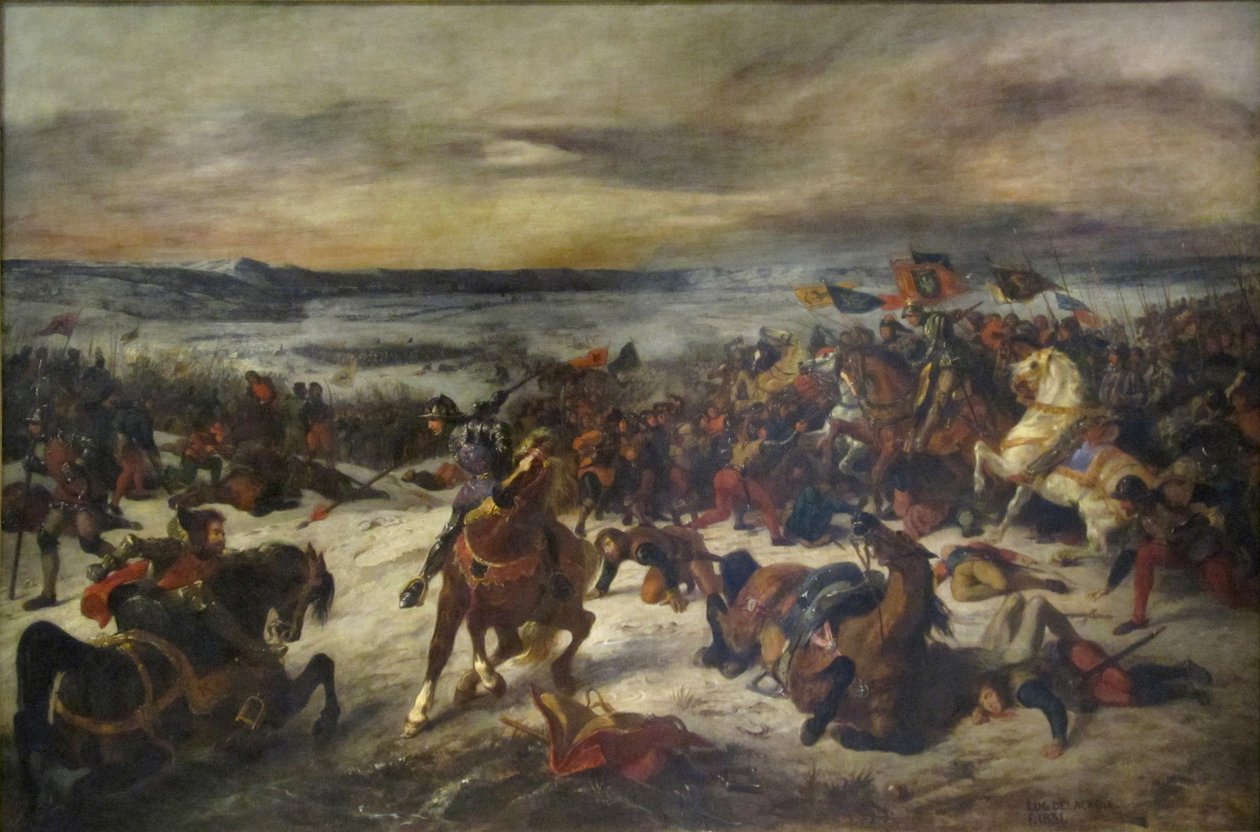 Slag bij Nancy door Ferdinand Victor Eugene Delacroix