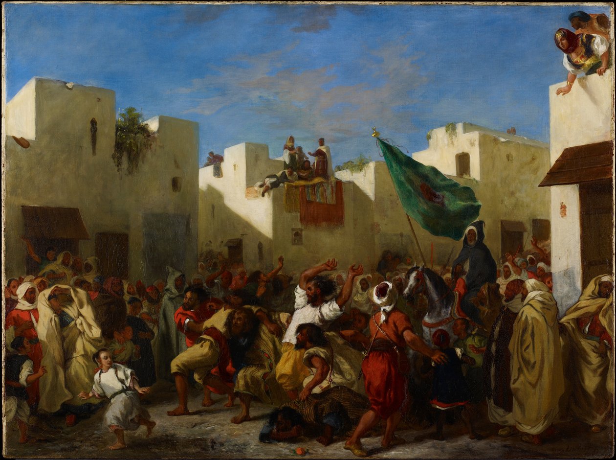 Fanatici van Tanger, ca. 1837-38 door Ferdinand Victor Eugene Delacroix