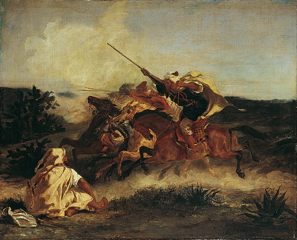 Fantasia Arabe door Ferdinand Victor Eugene Delacroix