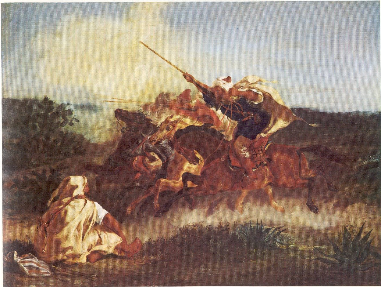 Arabische fantasie door Ferdinand Victor Eugene Delacroix