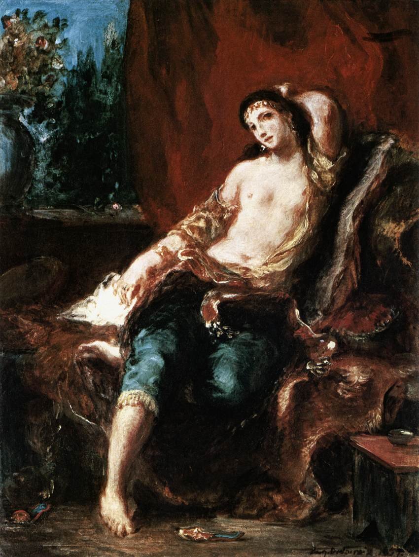 Odalisque door Ferdinand Victor Eugene Delacroix