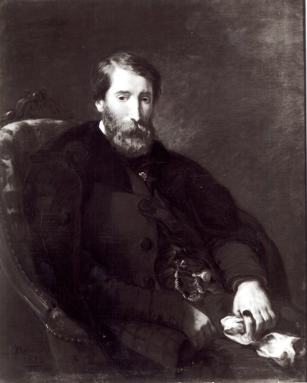 Portret van Alfred Bruyas (1821-77) door Ferdinand Victor Eugene Delacroix