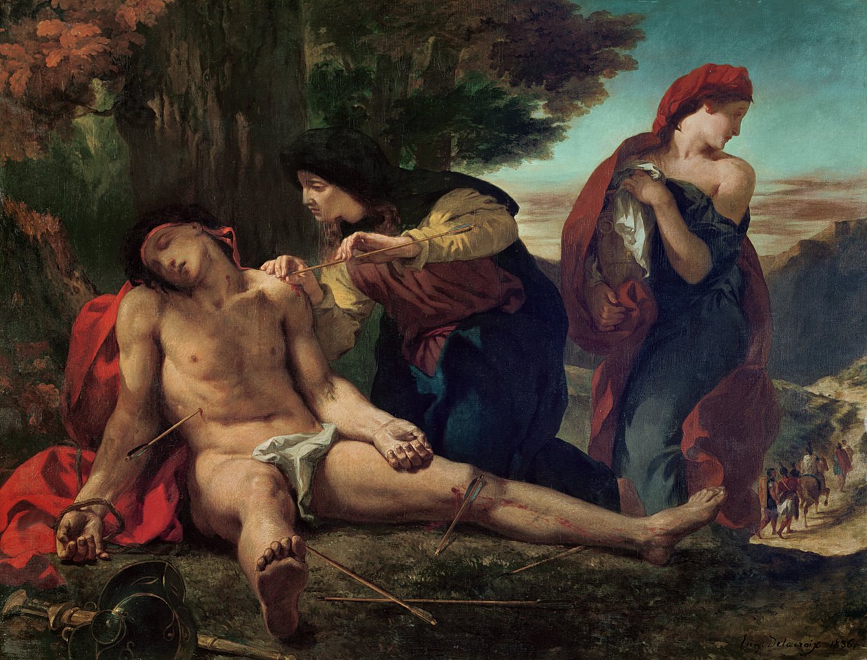 St. Sebastian, 1836 door Ferdinand Victor Eugene Delacroix