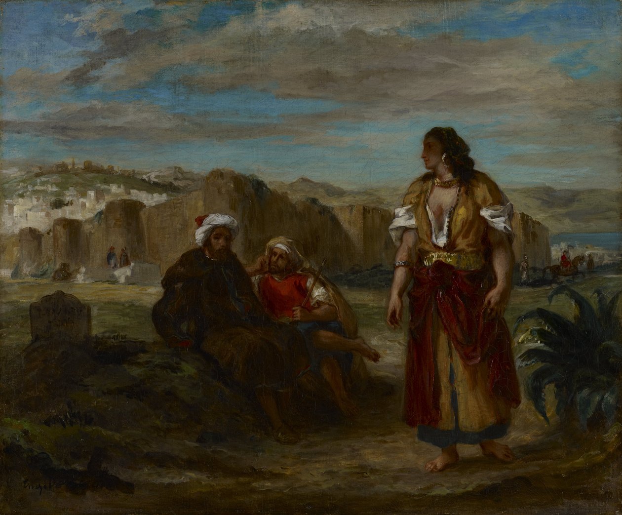 Uitzicht op Tanger door Ferdinand Victor Eugene Delacroix