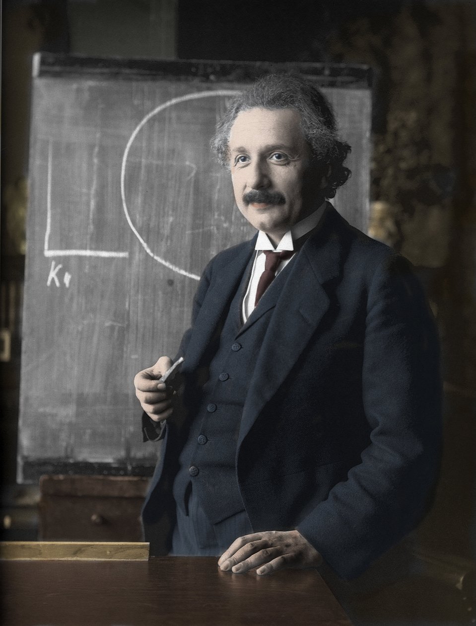 Portret van Albert Einstein door Ferdinand (after) Schmutzer