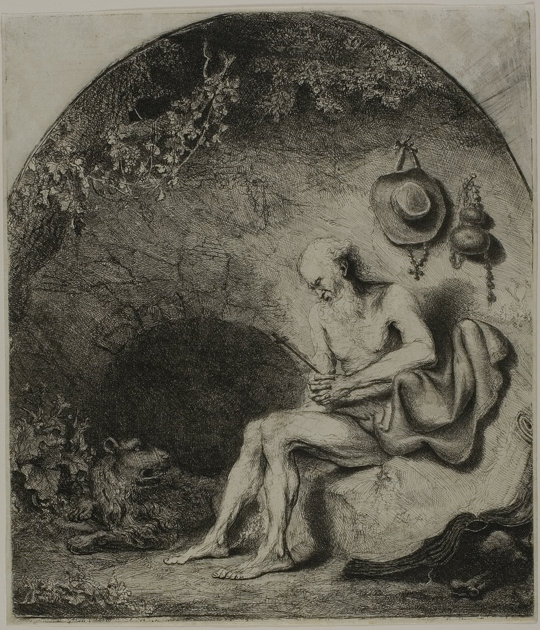 Sint Hiëronymus in Boetedoening door Ferdinand Bol