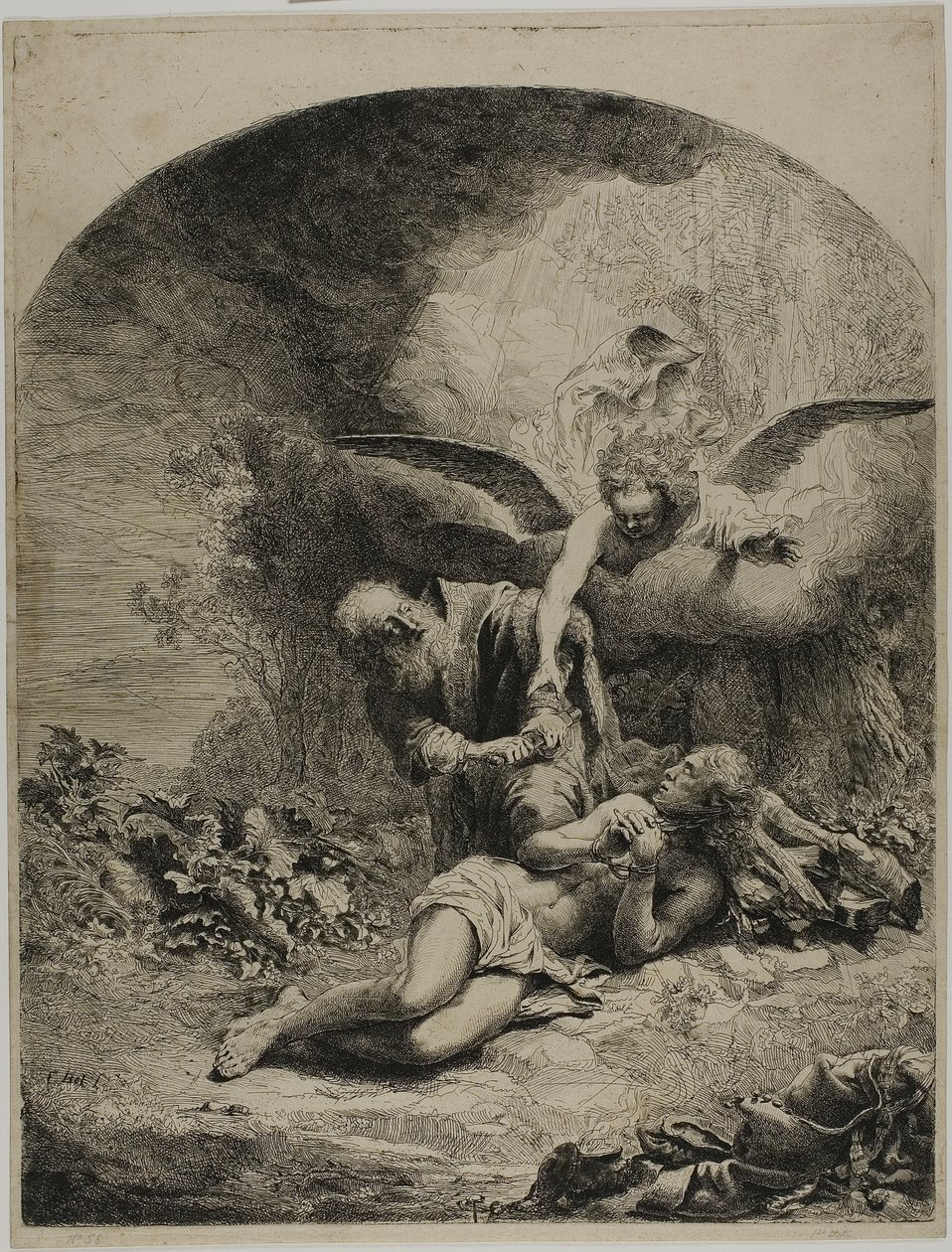 Het Offer van Abraham door Ferdinand Bol