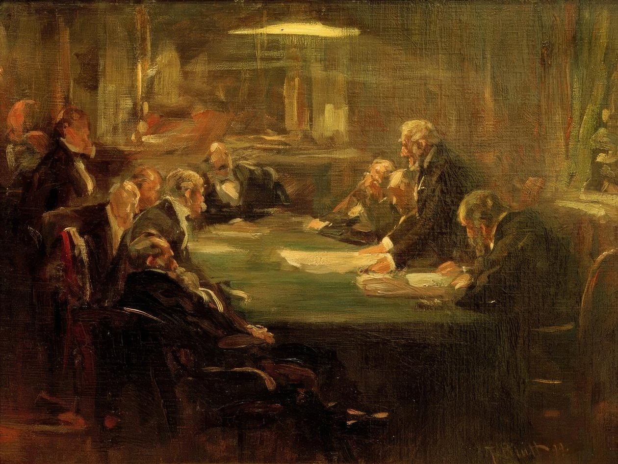 Raadsvergadering door Ferdinand Brutt