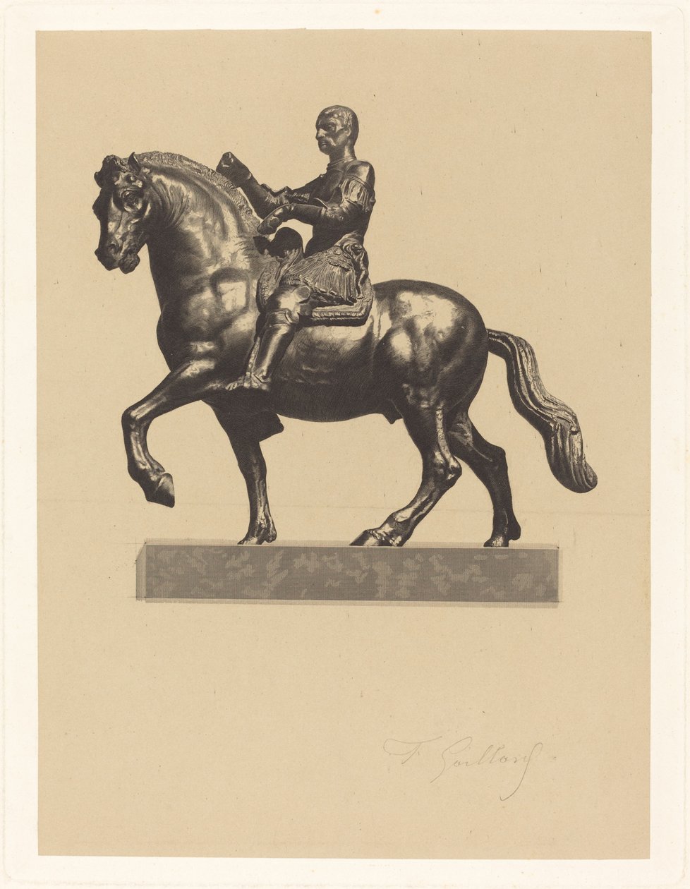 Gattamelata door Ferdinand Gaillard after Donatello
