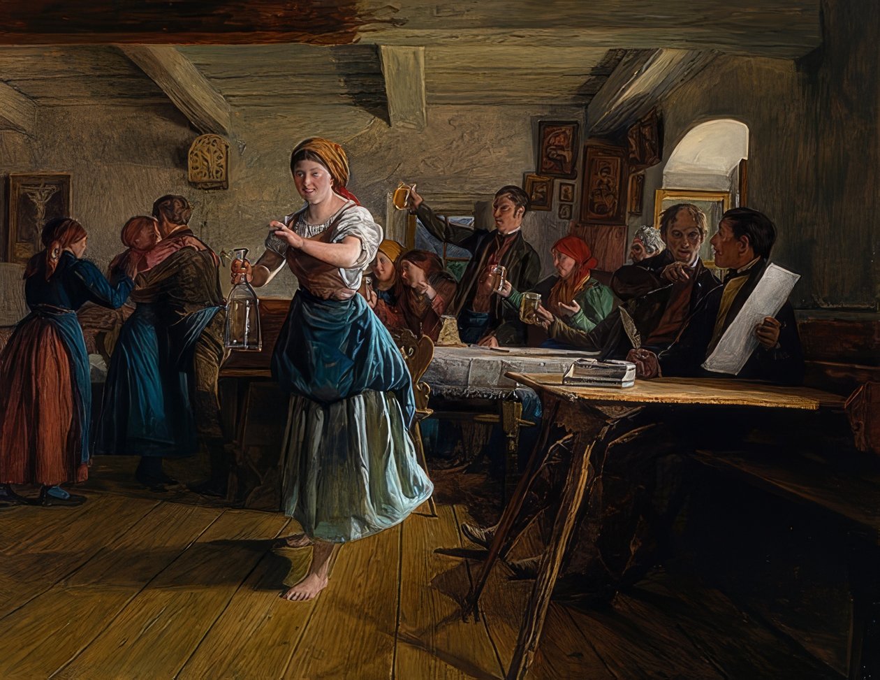 De Dans, 1863 door Ferdinand Georg Waldmuller