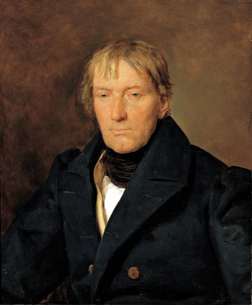 De graveur François Haury door Ferdinand Georg Waldmuller