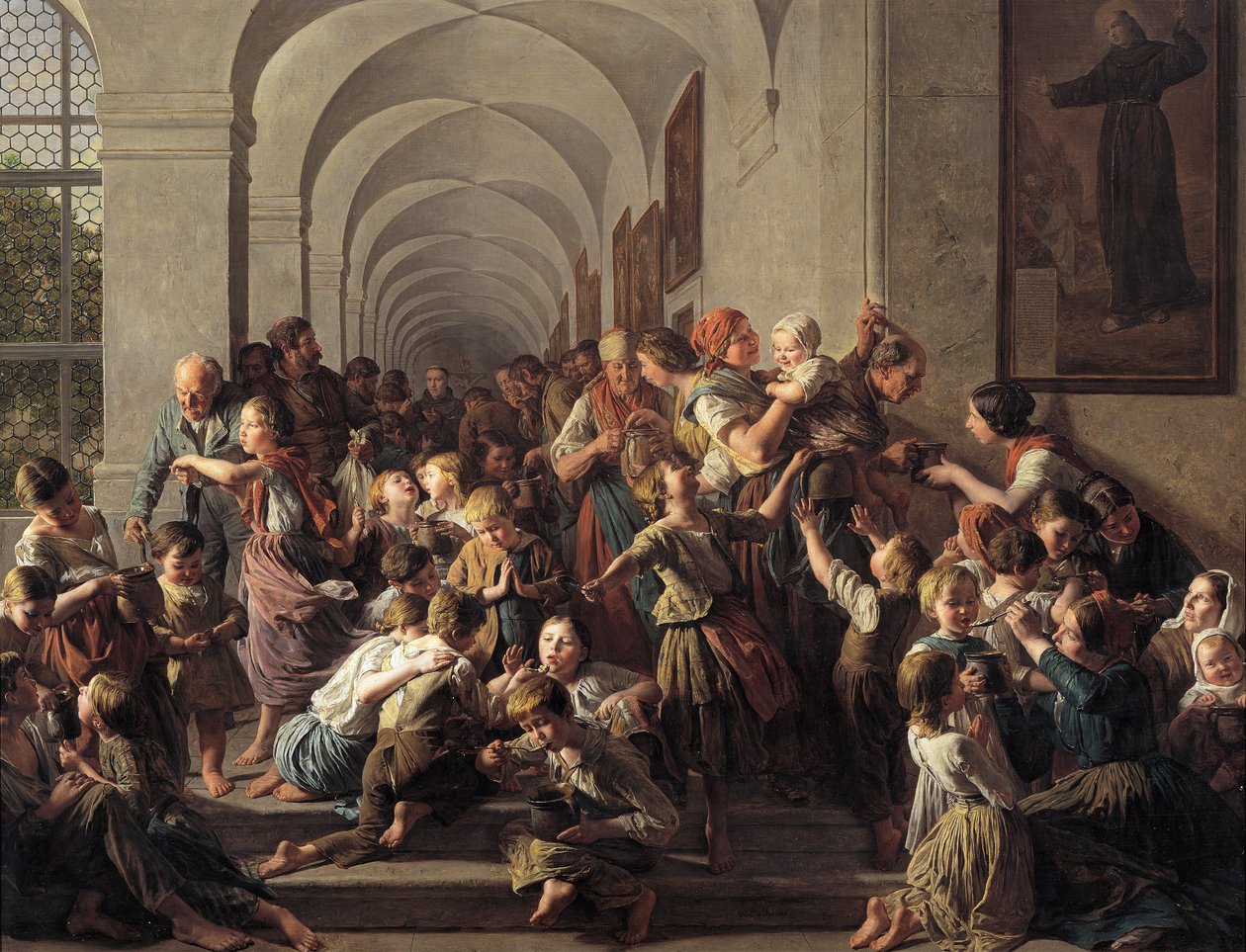 De kloostersoep door Ferdinand Georg Waldmuller