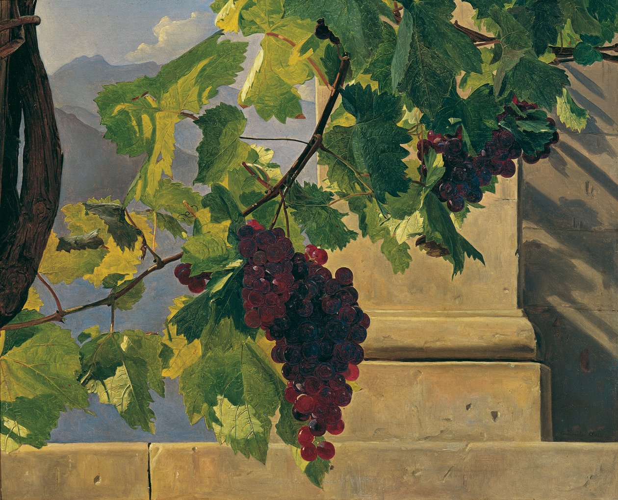 Druiventros door Ferdinand Georg Waldmuller