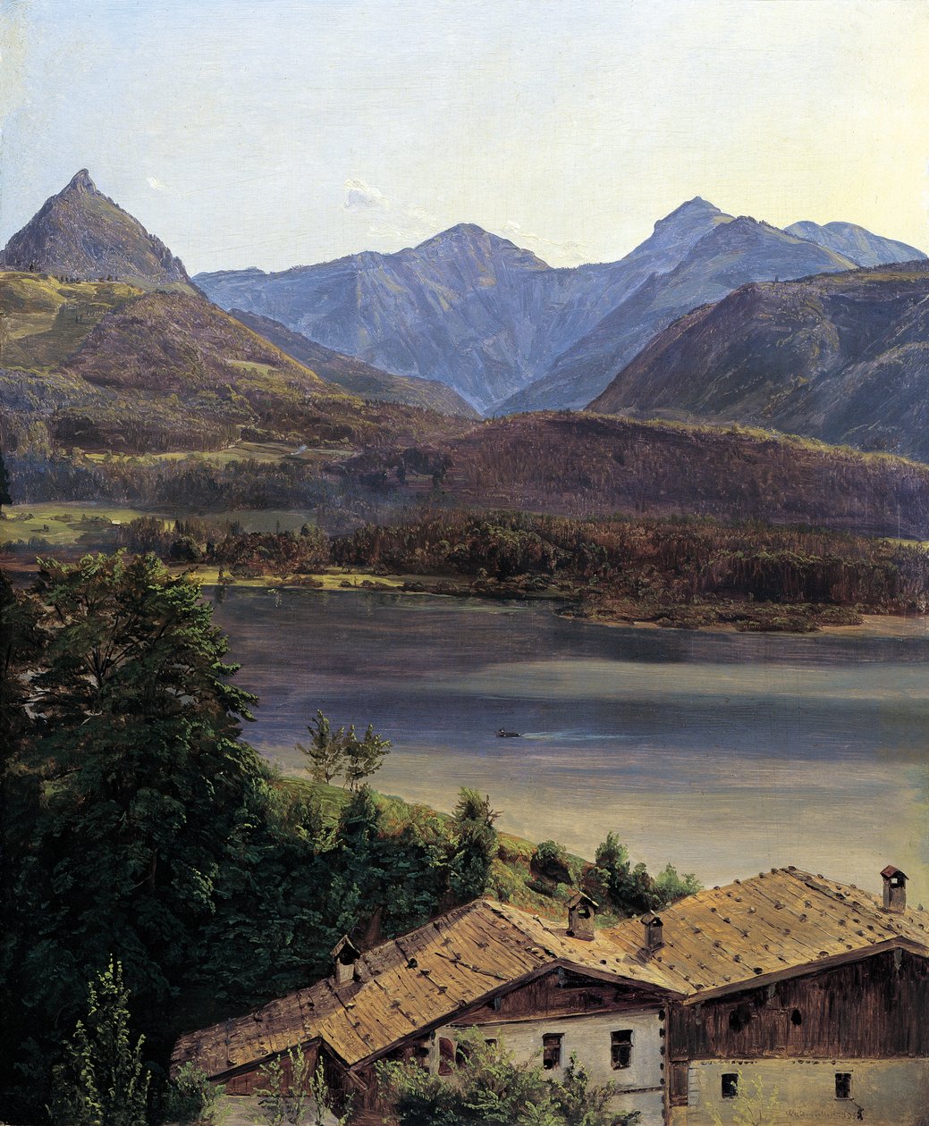Wolfgangsee door Ferdinand Georg Waldmuller